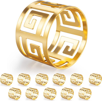 Luxurious Hollow Out Design Napkin Rings Holder Elevate Your Dining Experience w
