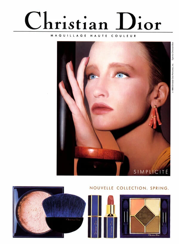 1989 Maquillage Dior Tyen Printemps Nouvelle Lisa Fallon 1 page MAGAZINE ANNONCE