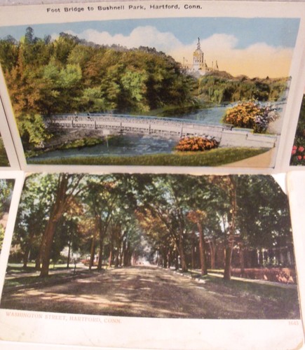 LOTE DE 18 POSTALES HARTFORD, CONNECTICUT CT. PRE-LINO ERA PRE-WWI Y PRIMERA WW SIN PUBLICAR - Imagen 5 de 11