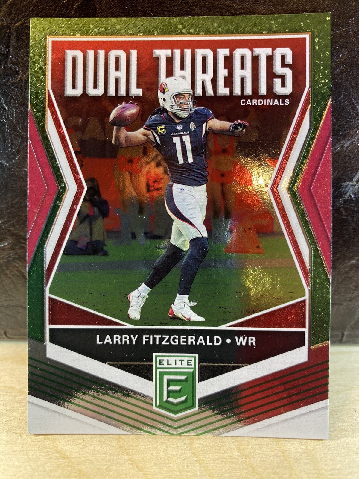 2019 Panini Donruss Elite Dual Threats Green Larry Fitzgerald #DT-2 Cardinals NM