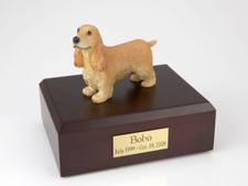 English Cocker Pet Funeral Cremation Urn Avail. in 3 Different Colors  4 Sizes