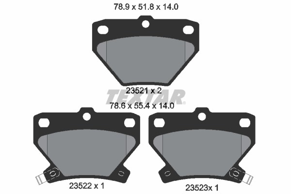 3x ✅Fits TEXTAR 2352101 Brake Pad Set, disc brake 2352101 Brake pads ⭐UK Seller⭐