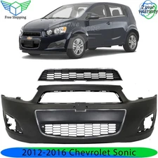 Front Bumper Cover Primed & Grille Assembly Kit For 2012-2016 Chevrolet Sonic