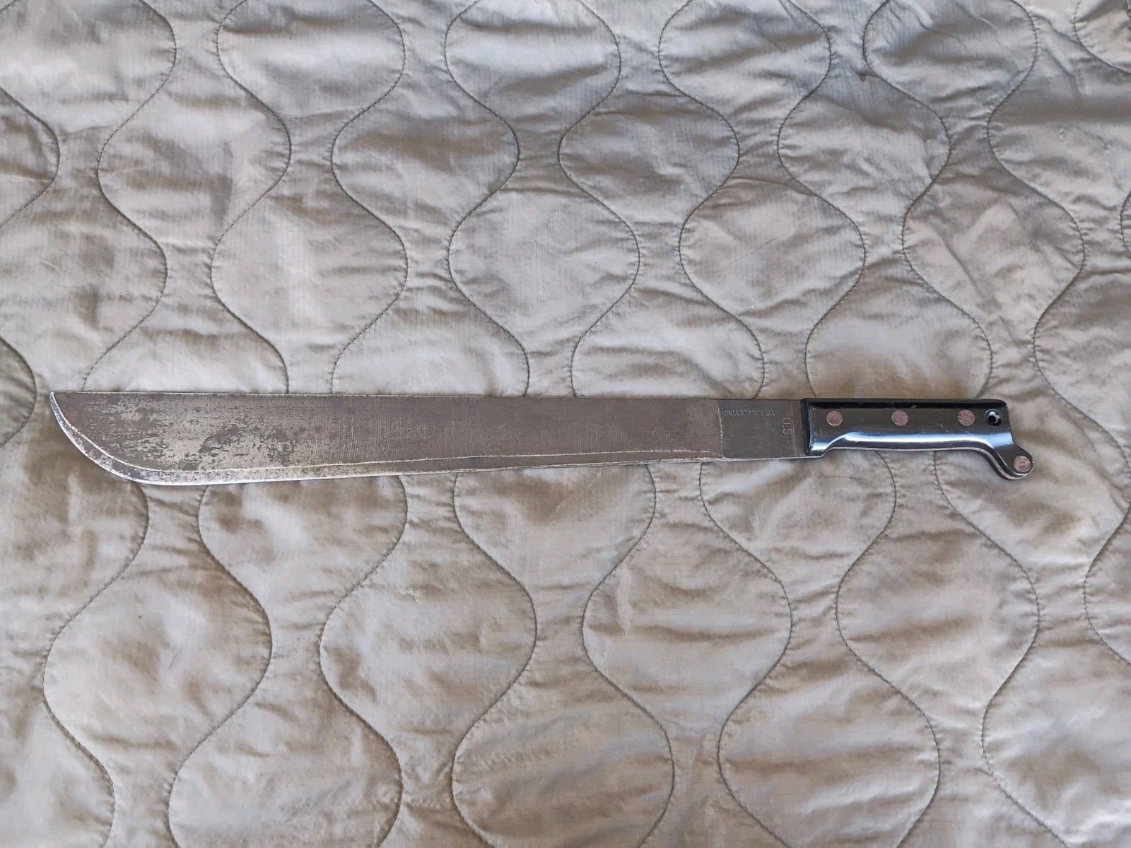 1960s U.S MILITARY Ontario Knife Co. Machete W/1986 Stemaco Sharpening Sheath