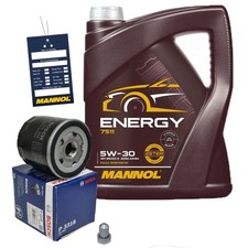 Produktbild - BOSCH Ölfilter +5L MANNOL 5W-30 FÜR AUDI A2 SEAT SKODA VW GOLF 3 4 5 6 7 POLO 9N