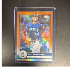 Topps Chrome Julio Rodríguez Seattle Mariners Orange #57 1/25 Baseball Card