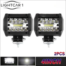 Pair 4" 20000LM LED Work Light Bar Spot Pods Fog Lamp Offroad Driving Truck ATV
