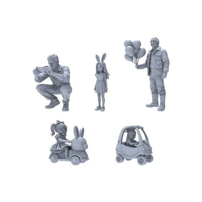 LYTR144042 1/144 Unpainted 3D Printed Model, Doll for Scene Matching 1set