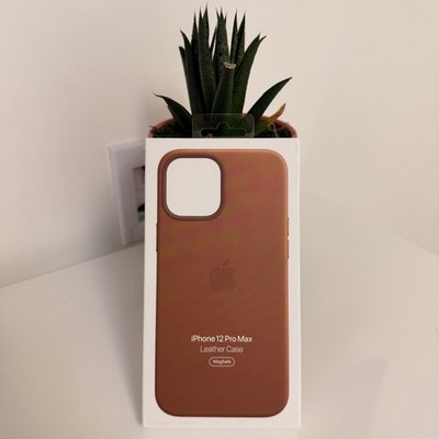 New Apple iPhone 12 Pro Max Leather MagSafe Case Saddle Brown MHKL3ZM/A