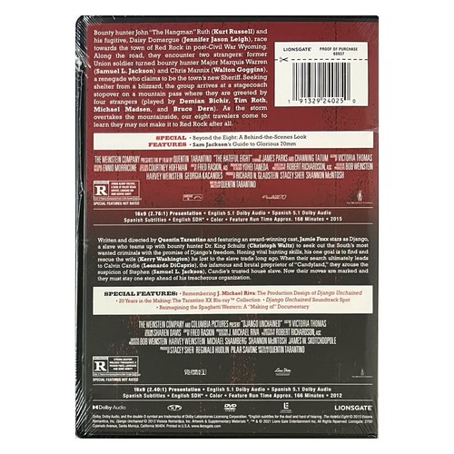 The Hateful Eight & Django Unchained Double Feature (DVD, 2021) - NEW SEALED - Picture 2 of 3