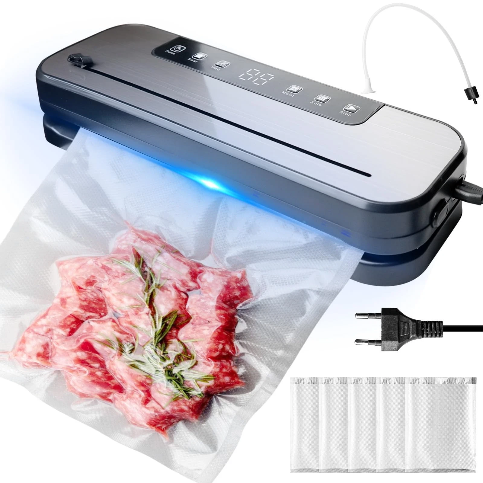 6in1 vacuum sealer, vacuum sealer professional film sealing device 75Kpa vacuum sealer...
