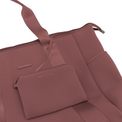 MyTagAlongs The Weekender Bolso Grande de Neopreno Bolso de Mano Espresso Nuevo - Imagen 2 de 8