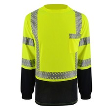 Safety Shirts ANSI Class 3 Hi Vis Shirts with Reflective Strips, Bl... Fast Ship