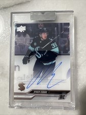RYKER EVANS AUTO RC SP 2023-24 Upper Deck Clear Cut Rookie Card No. CC-RE. rookie card picture