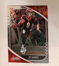 2020 Joe Burrow Panini Absolute Rookie Card # 158. rookie card picture