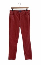 Talbots Corduroy High Waist Straight Leg Pants Size 10 Rust Mauve Fall Classic