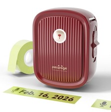 PeriPage Mini Thermal Voice Label Printer, Bluetooth Portable w/ White Tape