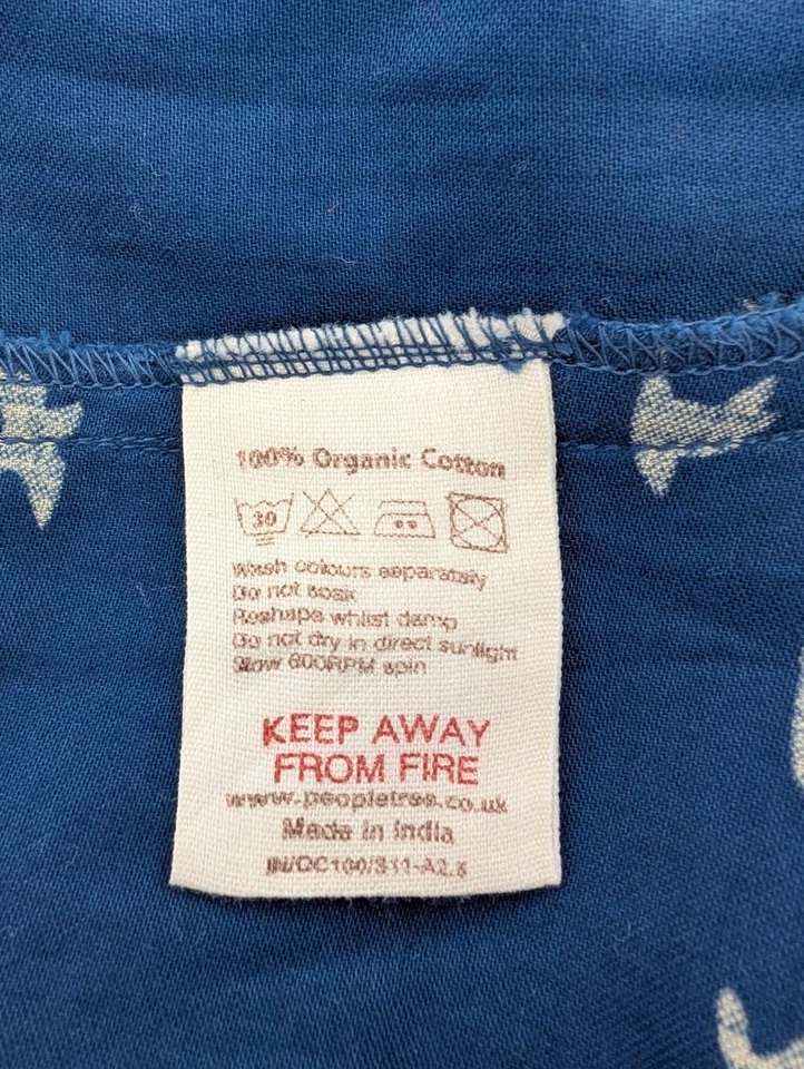 *NEU / UNGETRAGEN* blaues Kleid von People Tree, Bio-Baumwolle, Größe: 40 (EU) - Bild 4 von 4