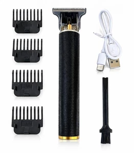 Vieille T9 Timbre à barbe pour hommes sans fil rechargeable USB Clipper cheveux or