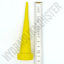 Produktbild von Mess Stopper Hydrauliköl-Service-Stopfen – 4 Mittel + 10 Klein – Konisch, Für Verschiedene Lochgrößen – Hi-Viz Grün/gelb