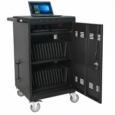 Mobile Charging Cart and Cabinet for Tablets Laptops 35-Device