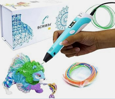 SCRIB3D P1 3D Printing Pen Kit w/ Filament, Stencil Book, USB Cable, New In Box