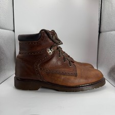 Dr. Martens Ankle Boots Mens Size 10 Brown Brogue Wingtip Leather Lace Up