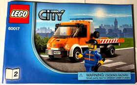 LEGO City Flatbed Truck (60017) - 100% Complete w/ Manual & Minifigs *RETIRED*