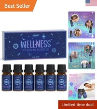 Wellness Essential Oils Set 6 Natural Blends for Aromatherapy Self-Care