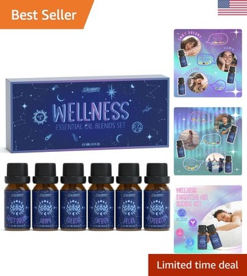 Wellness Essential Oils Set   6 Natural Blends for Aromatherapy & Self-Care