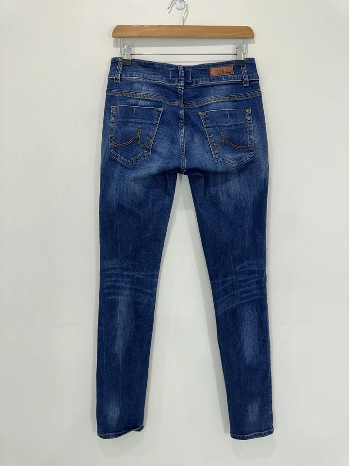 LTB Jeans Women 30x34 Blue Denim Super Slim Molly Cotton Blend Stretch Low Rise - Image 2 of 4