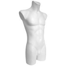 Torso m&auml;nnlich aus Styropor als Schaufensterpuppe Schneiderpuppe | Gr. 50/52