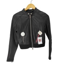 DIESEL Sheep Leather Single Riders Jacket Used BAZZ-0