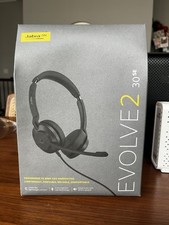 Jabra Evolve2 30 SE HSC141 Black USB-A Noise Cancelling Stereo Headset Unopened