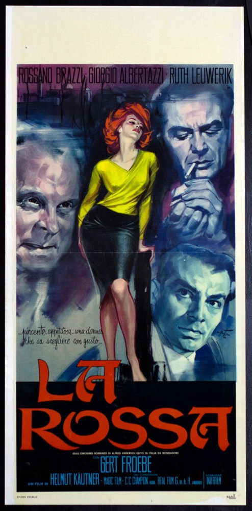 Locandina originale film La rossa (1962) - Regia di Helmut Käutner