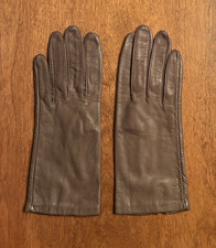 Vintage Women's Fownes Brown Leather Gloves - Made in Philippines - 7.5