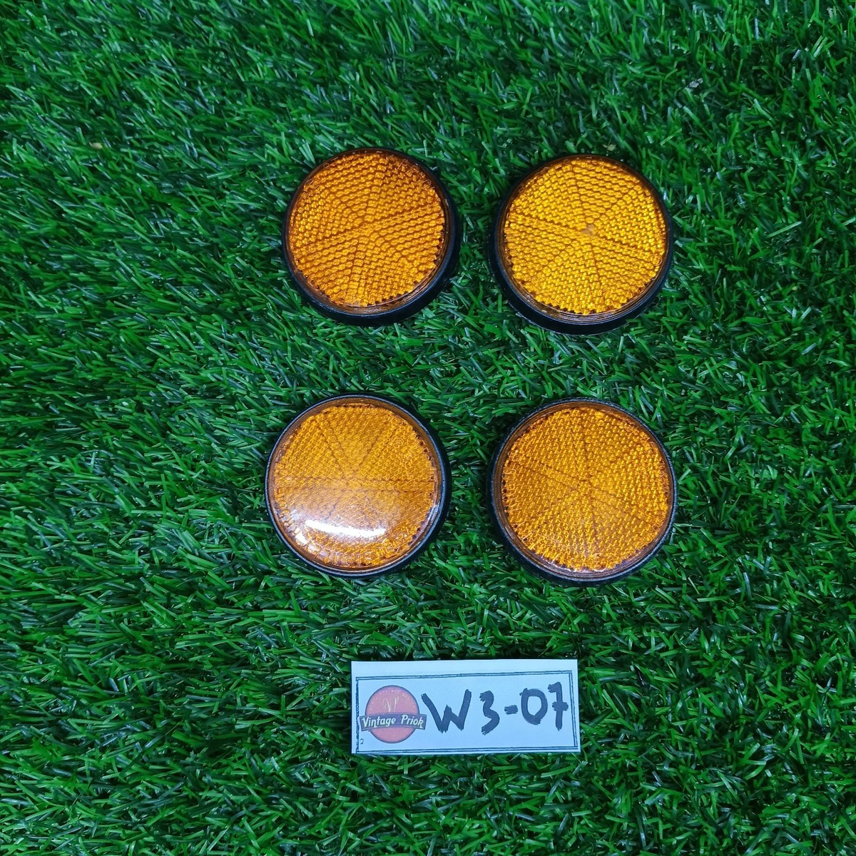 STANLEY 001-1259 イエロー ヘッドライトレンズ シャリー Stanley RR501 Amber Reflector Set 4PCS Japan OEM Marker Light Bolt