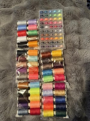 100pcs Bobbins Sewing Threads Kit, 500 Yard Polyester 