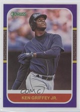 2021 Donruss Retro 1987 Variation Holo Purple Ken Griffey Jr (Blue Jersey) no9