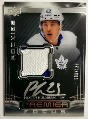 2022 Premier Focus Rookies 8/125 Pontus Holmberg #PFPR-PH RPA Patch Auto RC 0b1f