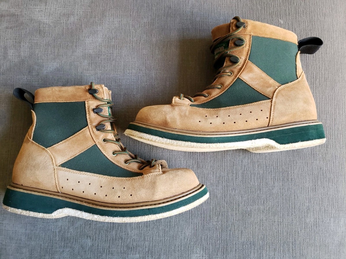Size 11 - Hodgman Wadelite Men's Felt Sole Fly Fishing Leather