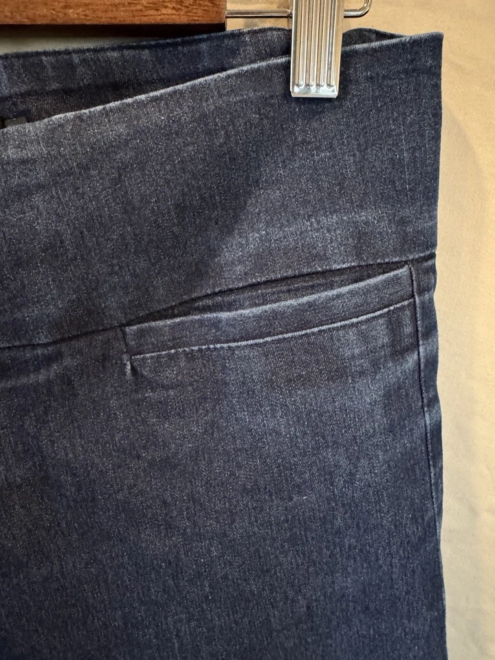 Billy Blues 女式牛仔裤 6 码喇叭腿弹力深色水洗前褶波西米亚 — 第 4/4 张图片