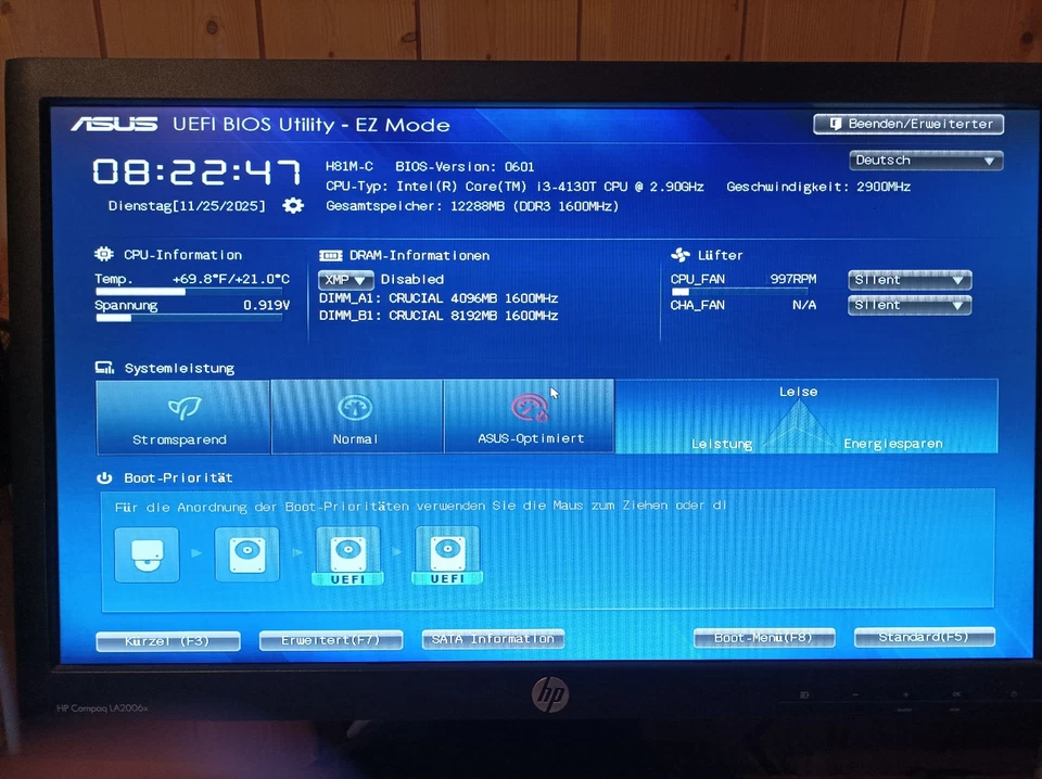 PC Asus Intel Core i3-4140T 2,80 GHz, 12GB DDR3, 256GB SSD Win 11 Pro Ostrog N1 - Bild 4 von 4