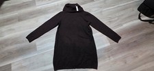 NWT MaxStudio Dark Red  Sweater Dress Cowl Neck Long Sleeve Knee Length Size L