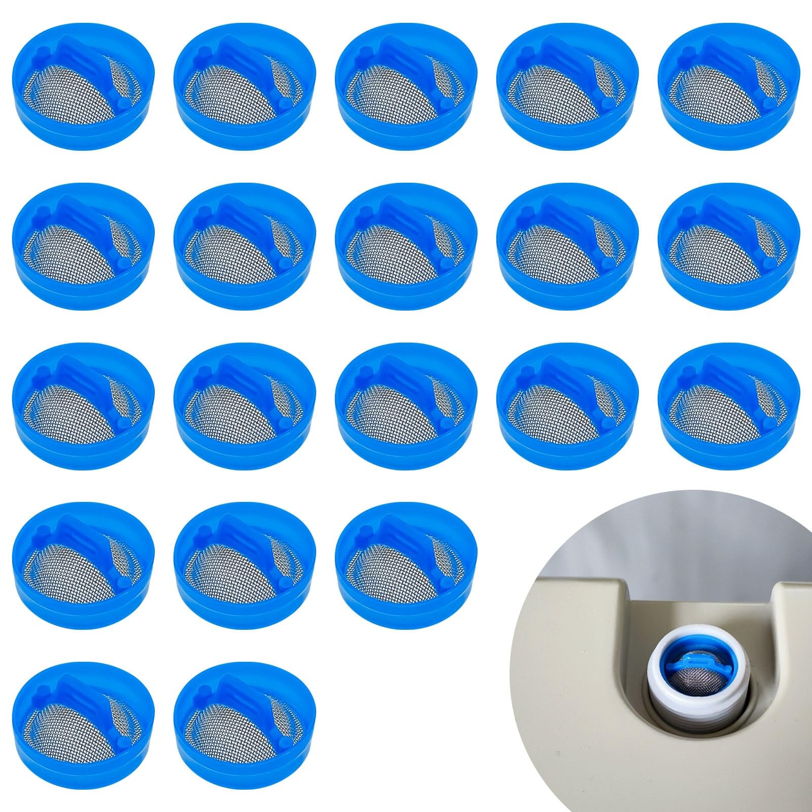 Aswewamt 20 Pcs Water Inlet Valve Filter Screen Steel Mesh for Washing Machine