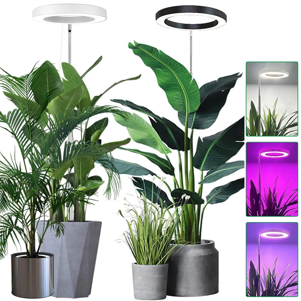 Large LED Grow Lights for Indoor Plants Halo Ring Full Spectrum Growing Lamp Veg - Image 3 of 4