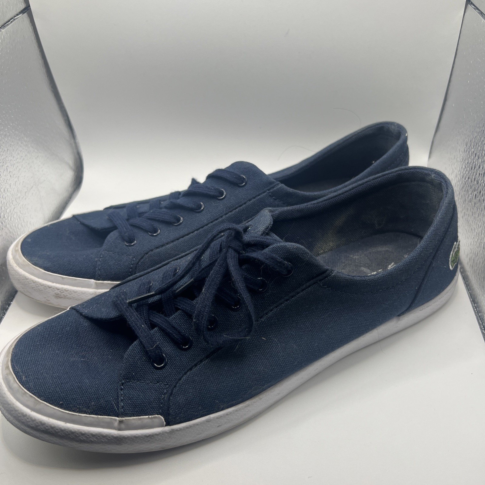Lacoste Men’s US 9 Canvas Straightset BL2 CAM Trainers Sneakers Shoes