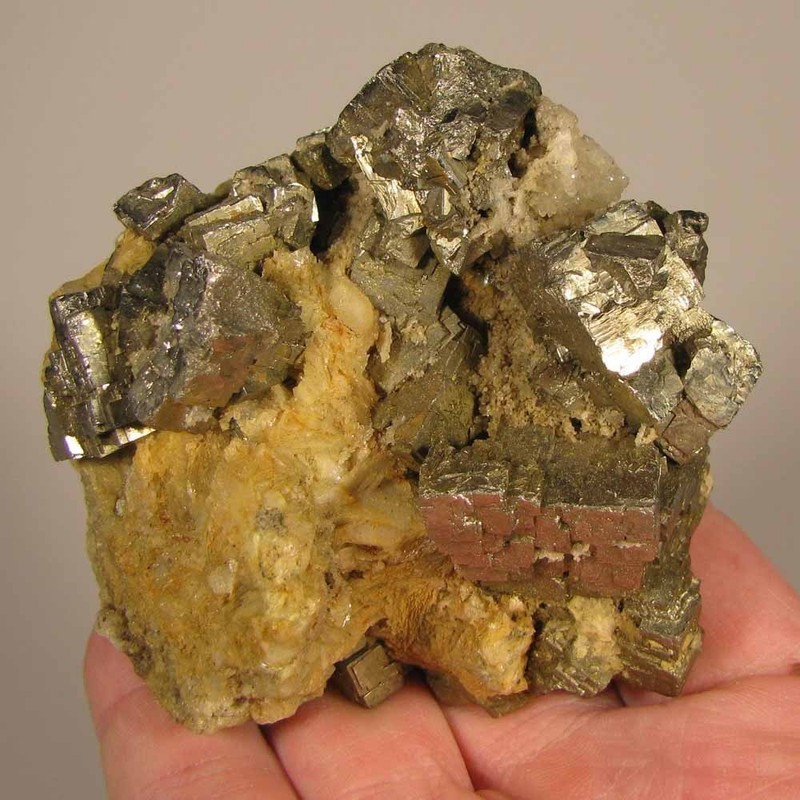 3.1" PYRITE Crystals Cluster on Matrix Rock - Alnif, Morocco