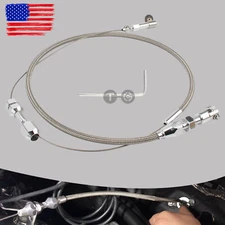 Universal Accelerator 24inch Stainless Steel Throttle Cable Braided For Ford 302