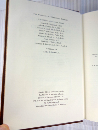 The Diseases of Infancy & Childhood L. Emmett Holt 1980 The Classics Of Medicine - Picture 6 of 6